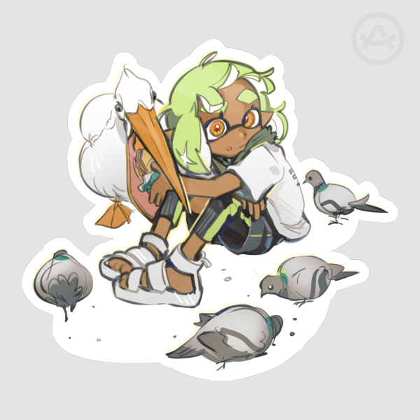 Colored Edge Die Cut Stickers || Splatoon