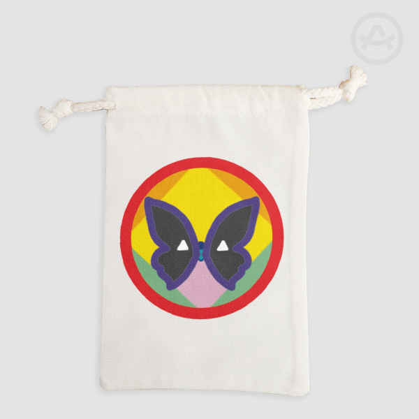 Purple Butterfly -  Drawstring Pouch