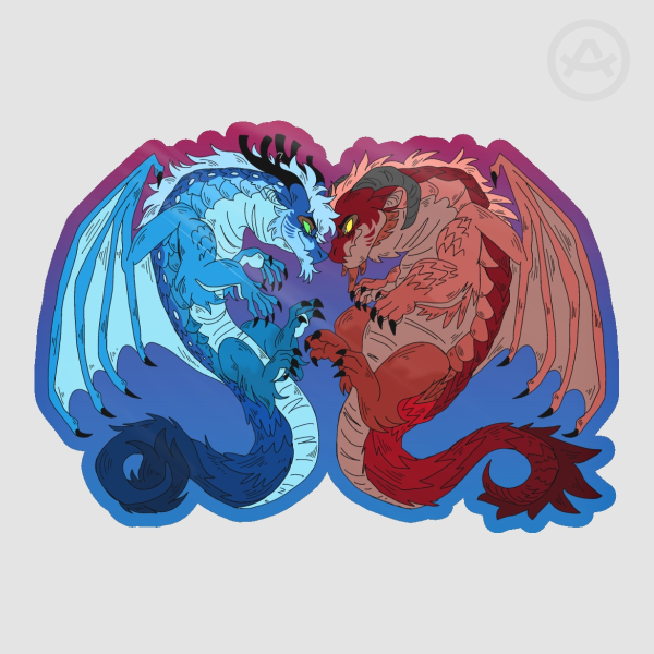 "Bonded in Scales" Sticker