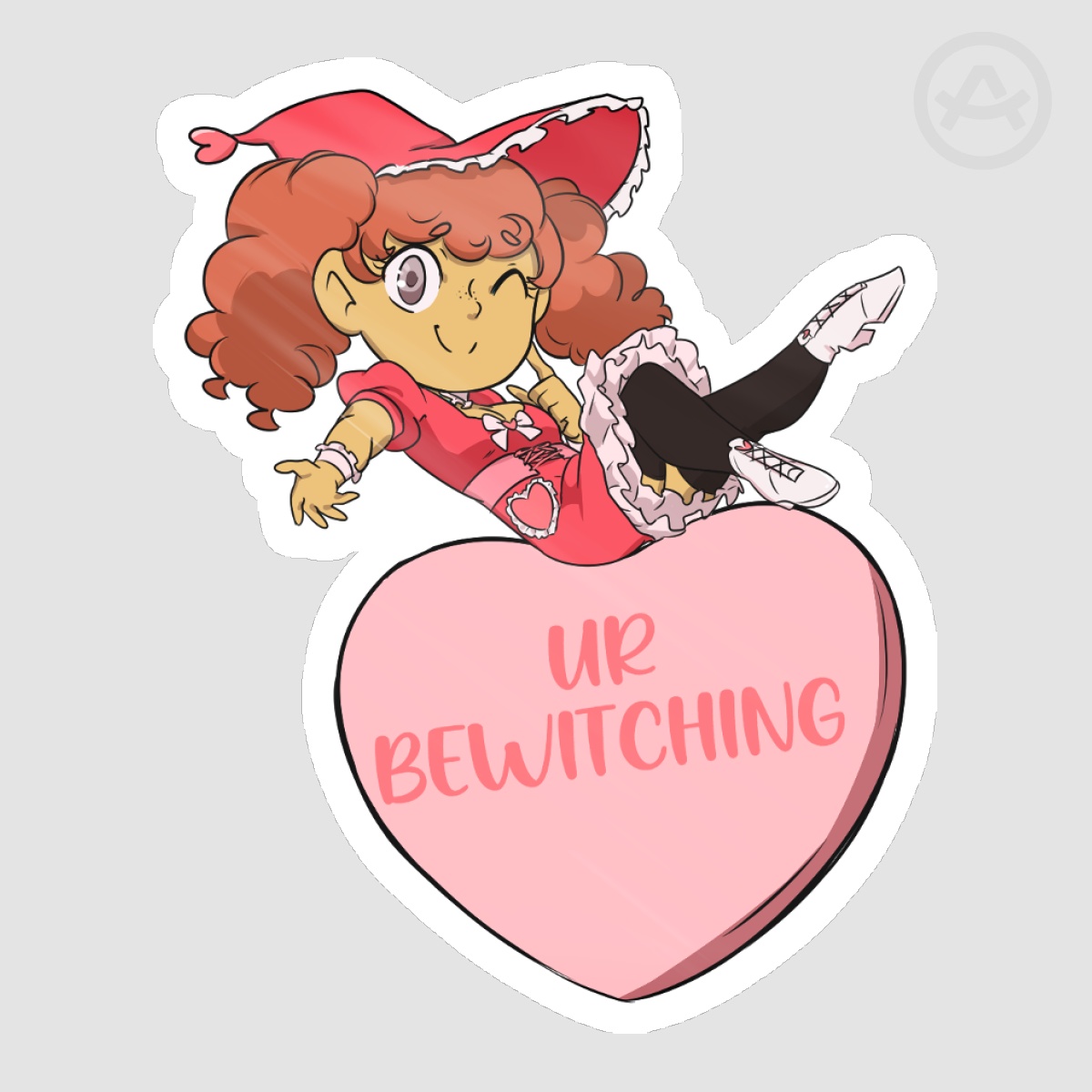 Gigi Valentine's Heart Sticker 3x3
