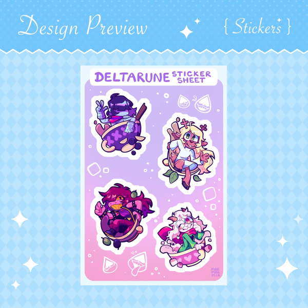 Deltarune Sticker Sheet