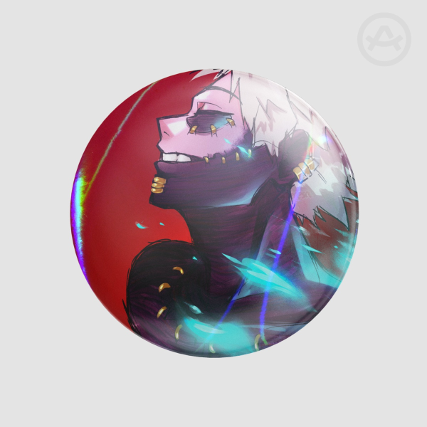 Dabi blue flames - Round Badges (Button Pins)