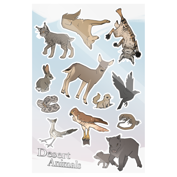 Desert Animals Sticker Sheet