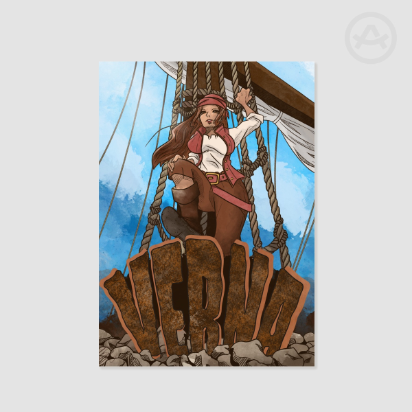 "Verna, Queen of Pirates" Art Print