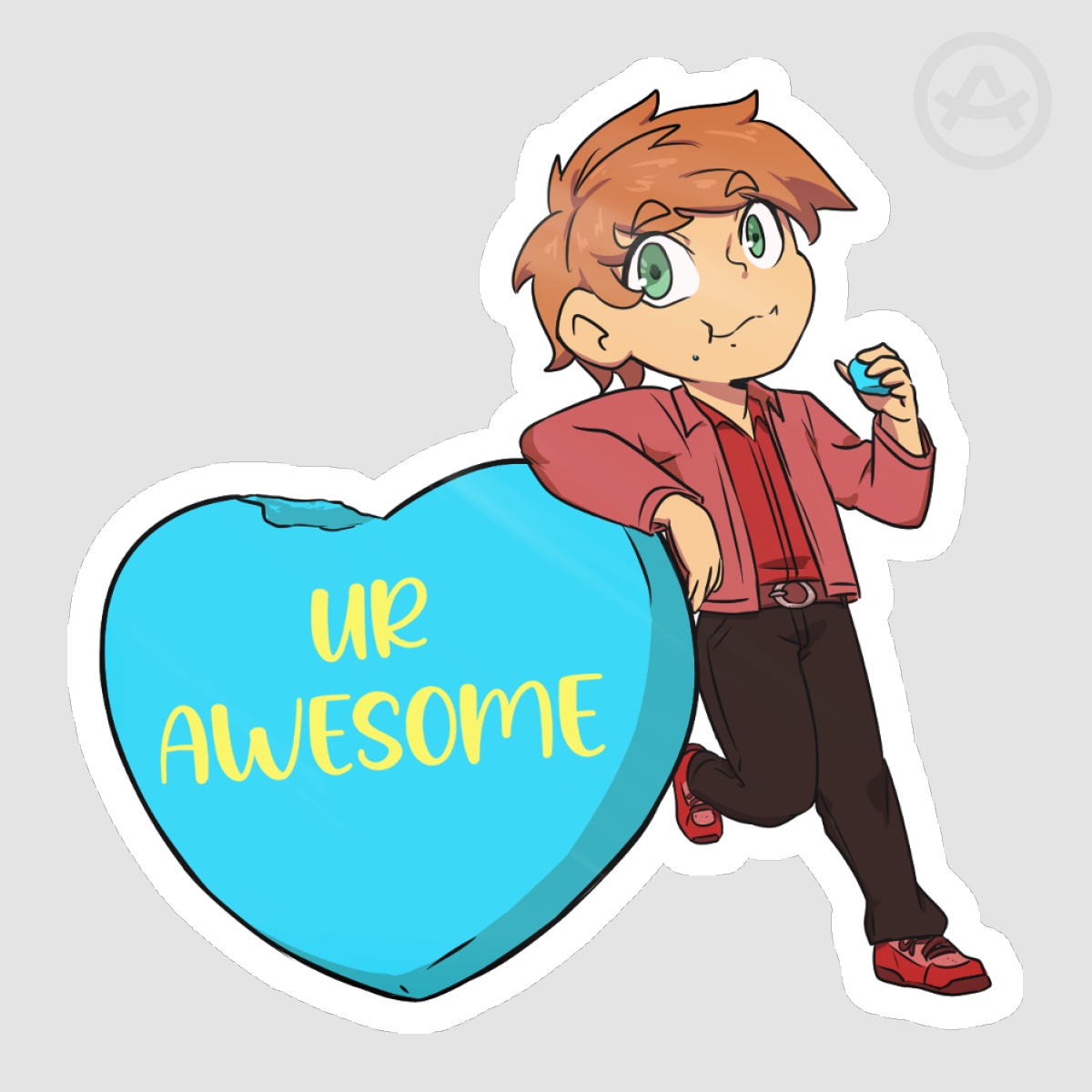 Owen Valentine's Heart Sticker 3x3