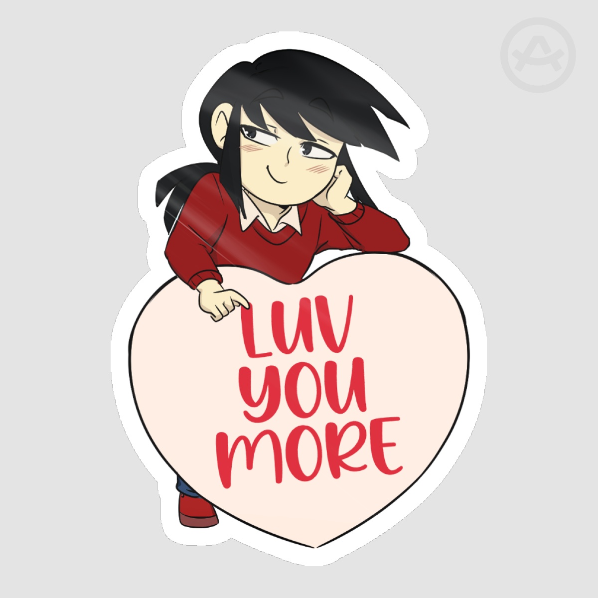 Itsuki Valentine's Heart Sticker 3x3