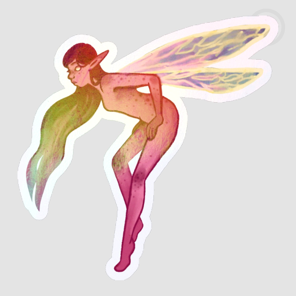 Red Fairy Sticker