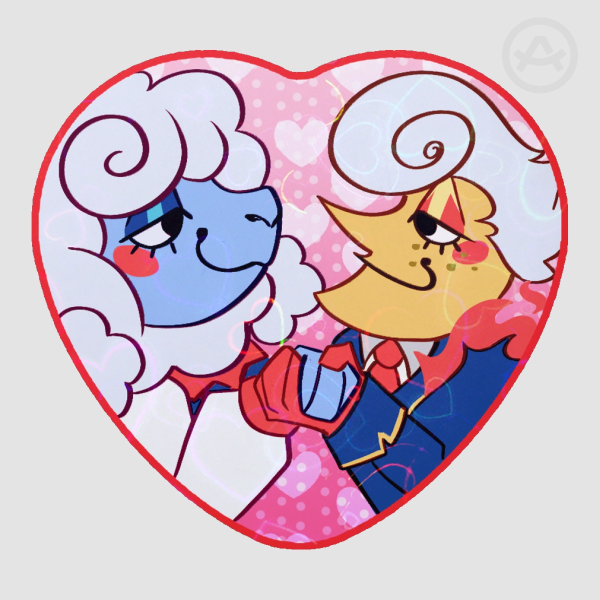 Weather Duo Heart Sticker