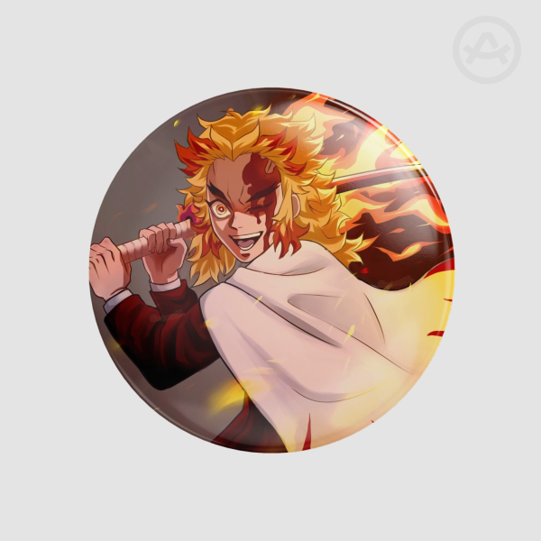 Rengoku sword - Round Badges (Button Pins)