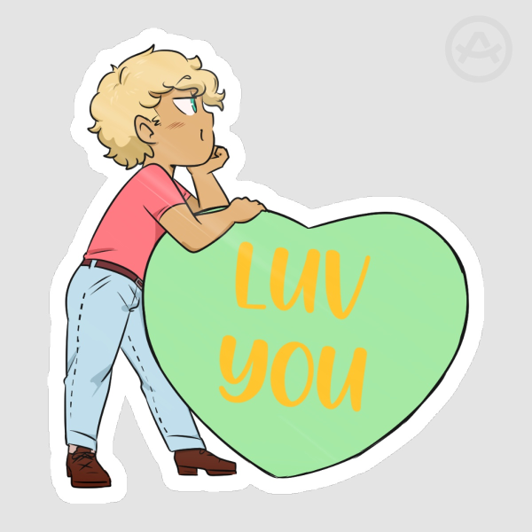 Lyndon Valentine's Heart Sticker 3x3