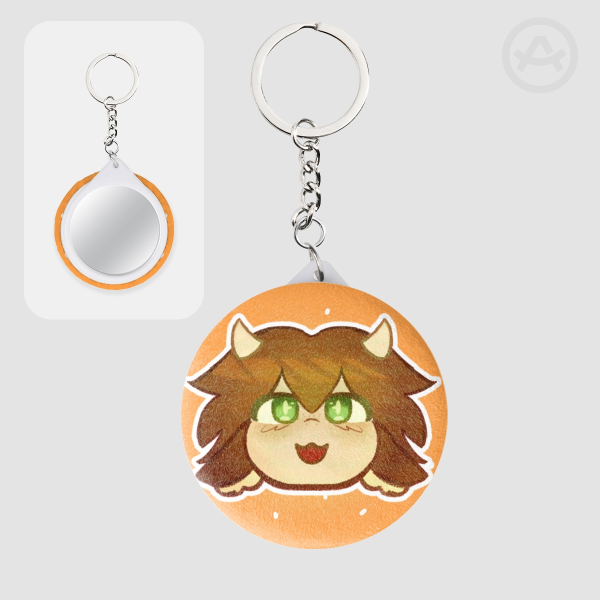 maybelle Plush Badge Mirror Keychains