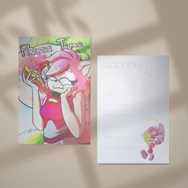 Shea Pizza Time Postcard