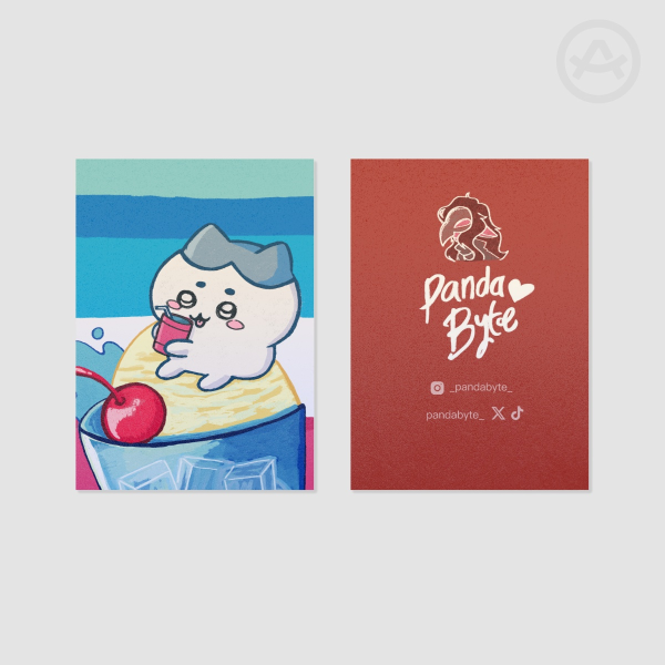 Hachiware Blue Cream Soda Print