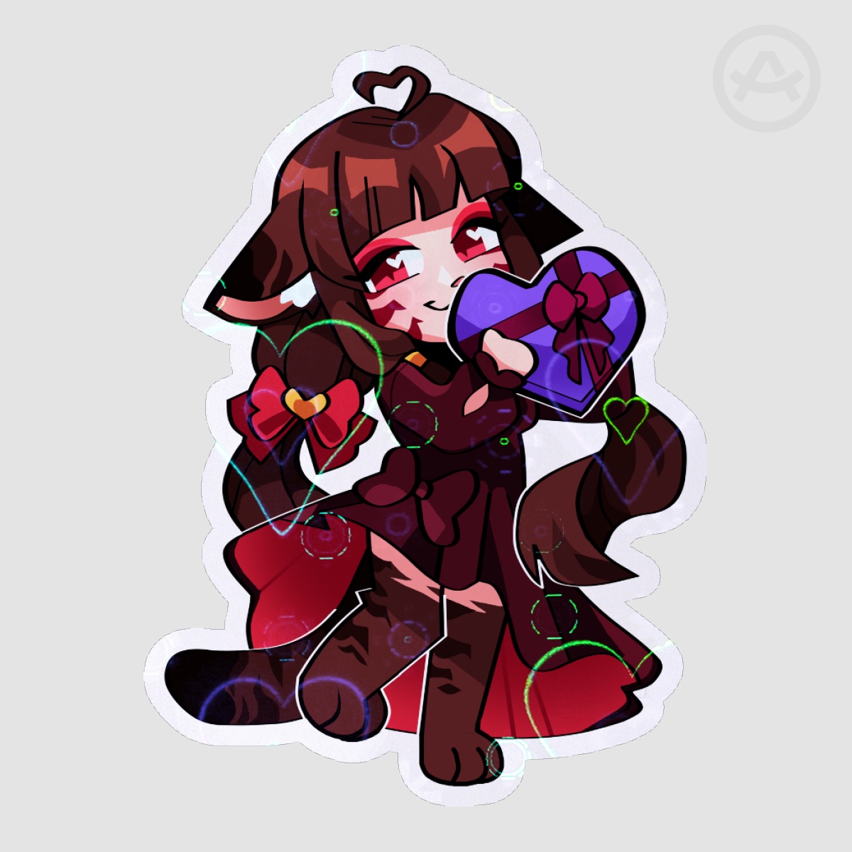 《 VALENTINES 》Kitty Comfort Sticker