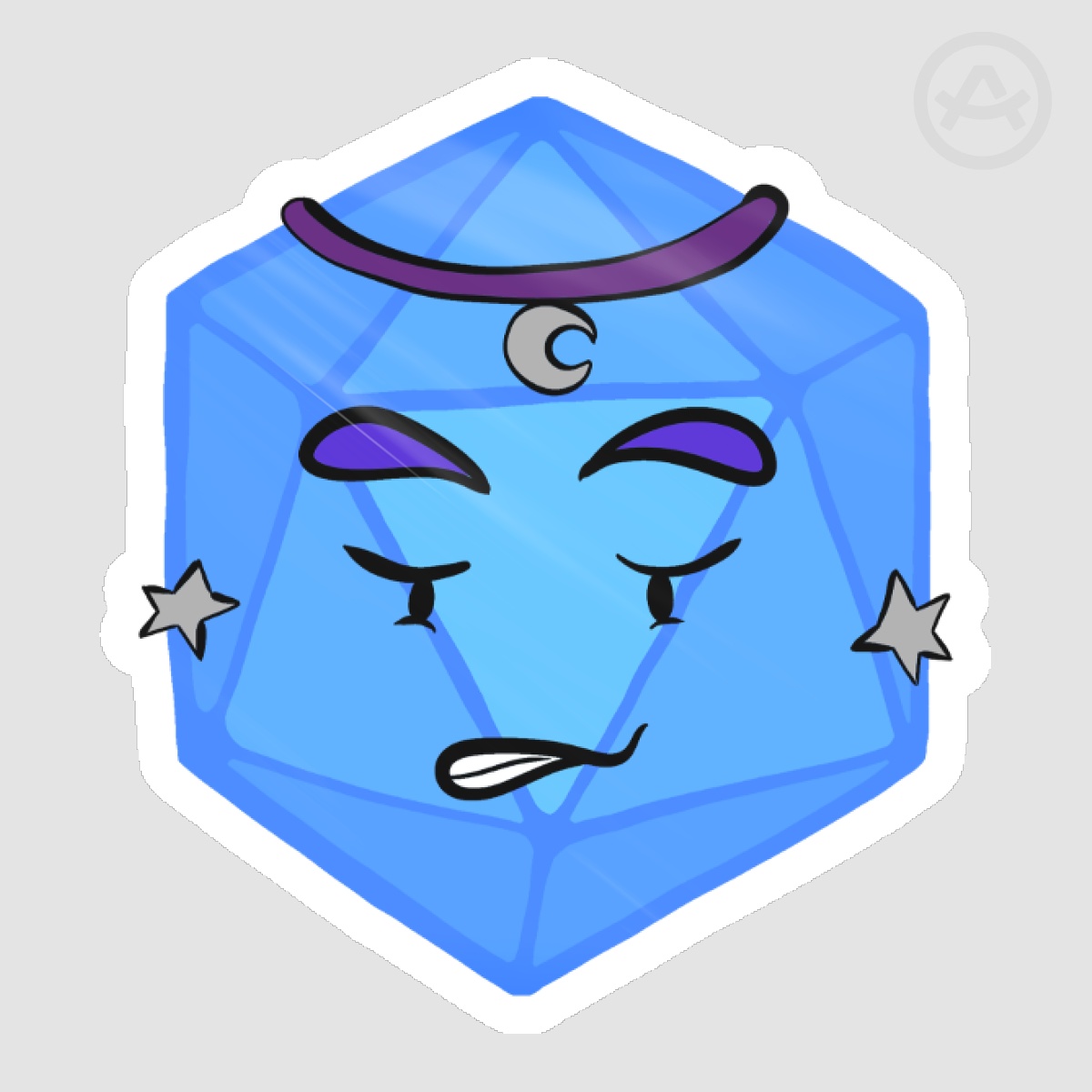 Dice Face Mage Die Cut Stickers