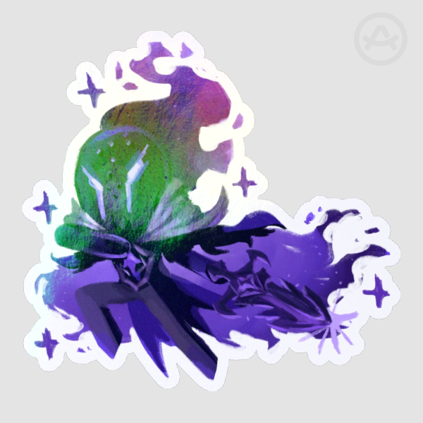 Cookie Run Kingdom Silent Salt Cookie Holo Die Cut Stickers