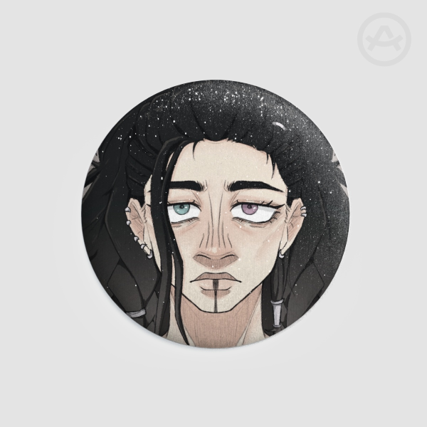 [ CRITICAL ROLE ] Yasha Nydoorin Glitter Button