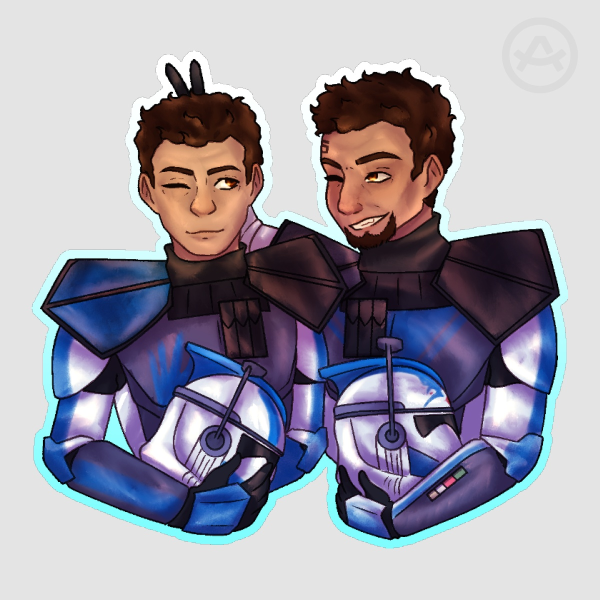Echo and Fives sticker