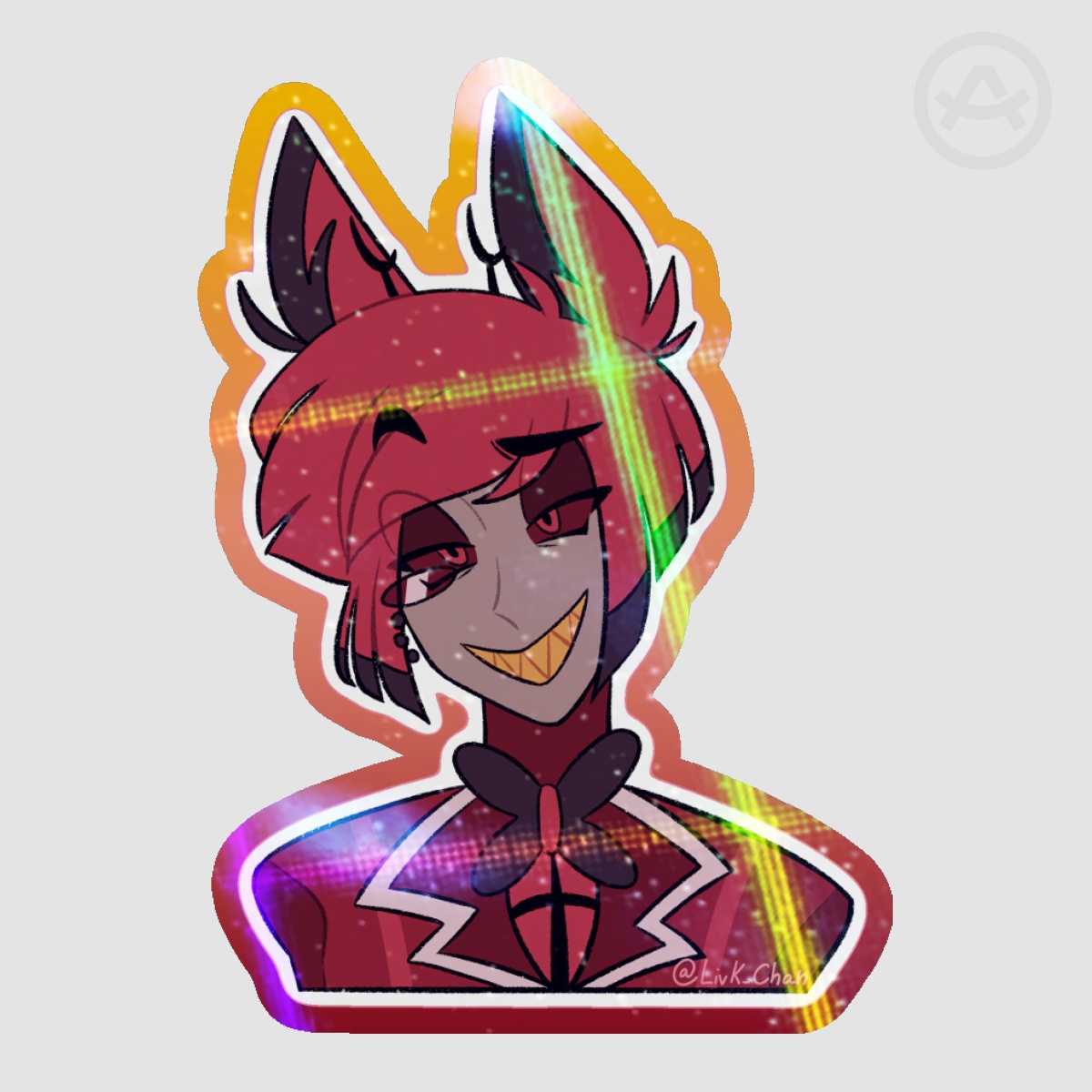 Alastor Colored Edge Die Cut Stickers