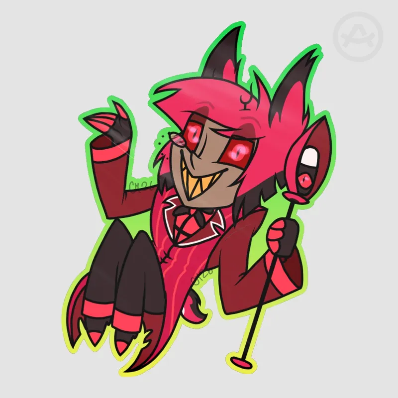 Chibi Alastor (Colored Edge Die Cut Stickers) by Mel - ACGGOODS
