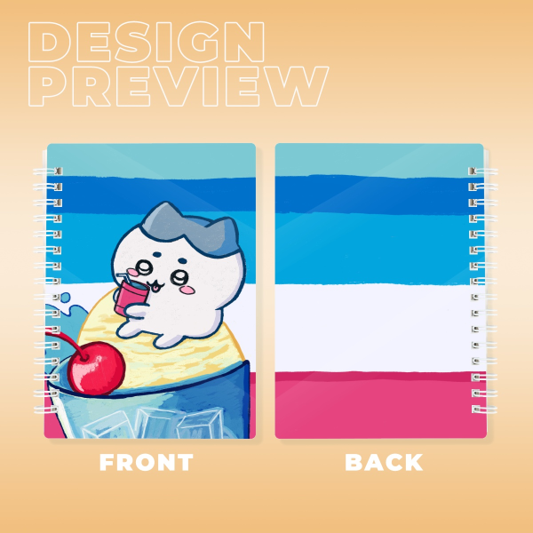 Hachiware Blue Cream Soda Notebook