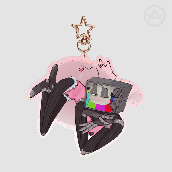 Mr.Puzzles Valentine's Colored Edge Acrylic Keychain♥