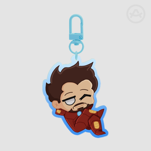 Tony Stark ♥ Ironman ♥ Colored Edge Acrylic Keychain