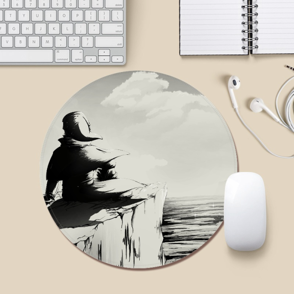 Piers & The Cliff Round Mouse Pad