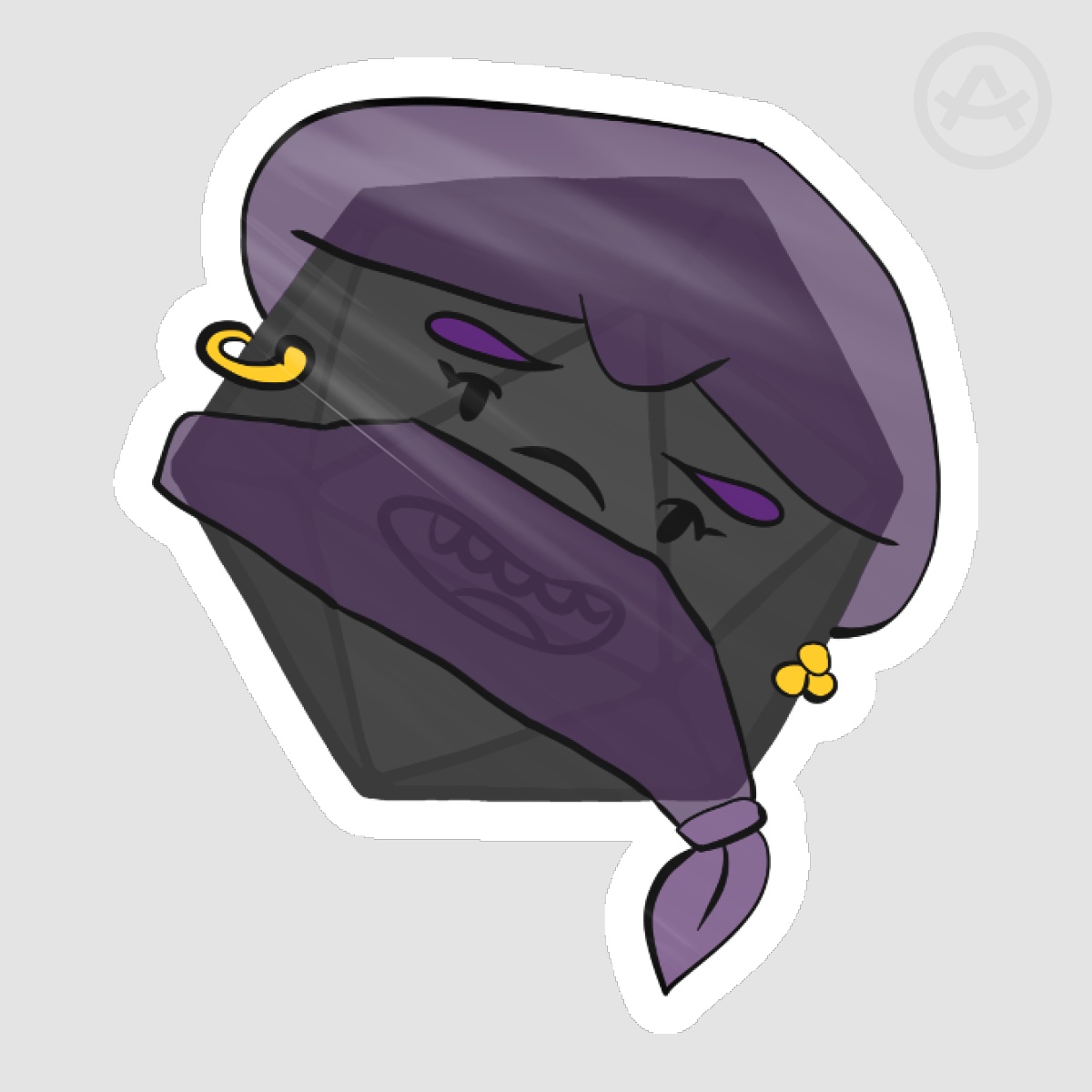 Dice Face Rogue Die Cut Stickers