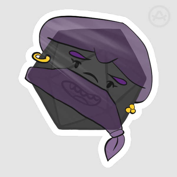 Dice Face Rouge Die Cut Stickers