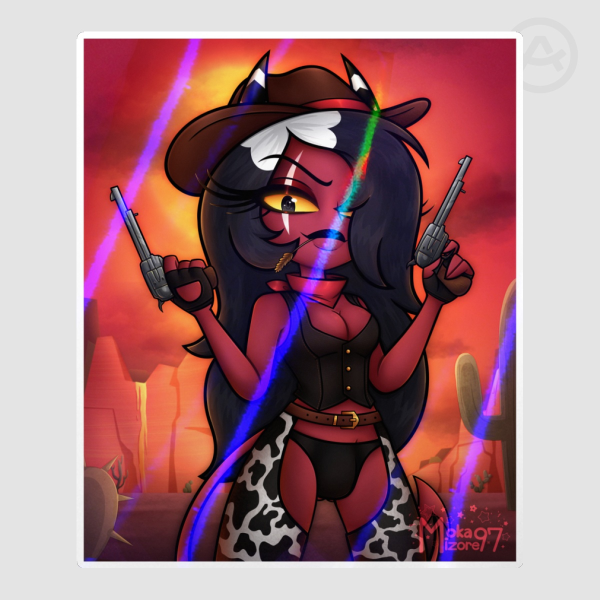 HB - Sallie May Cowgirl Holo Sticker