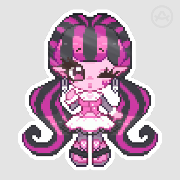 Draculaura Pixel art sticker