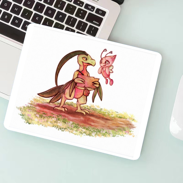 Grovyle & Celebi Square Mouse Pad
