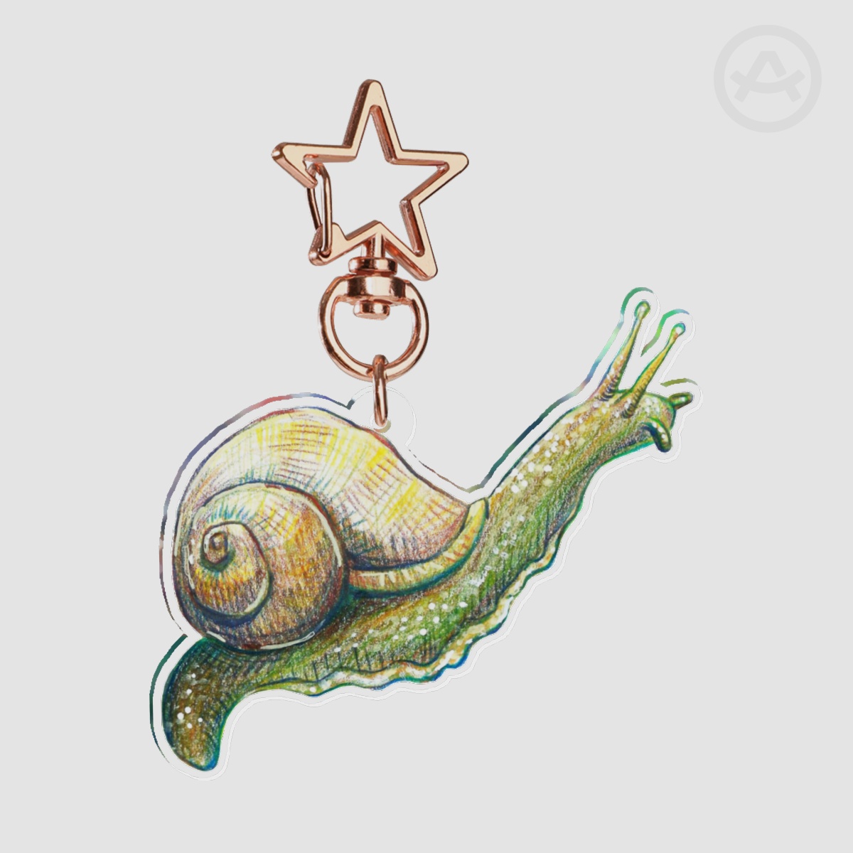 Silly Snail Acrylic Keychain!