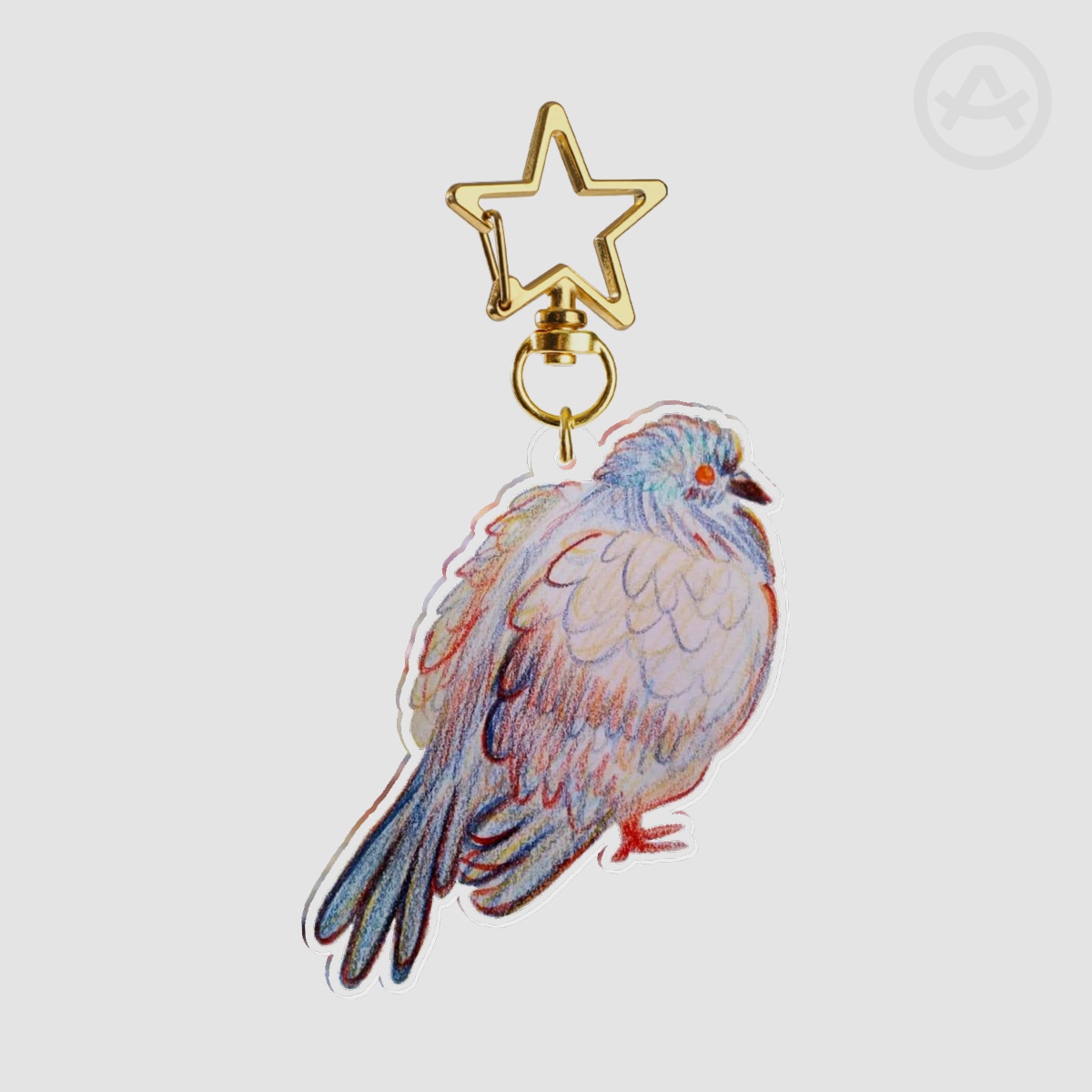 Judgy Pigeon Acrylic Keychain!