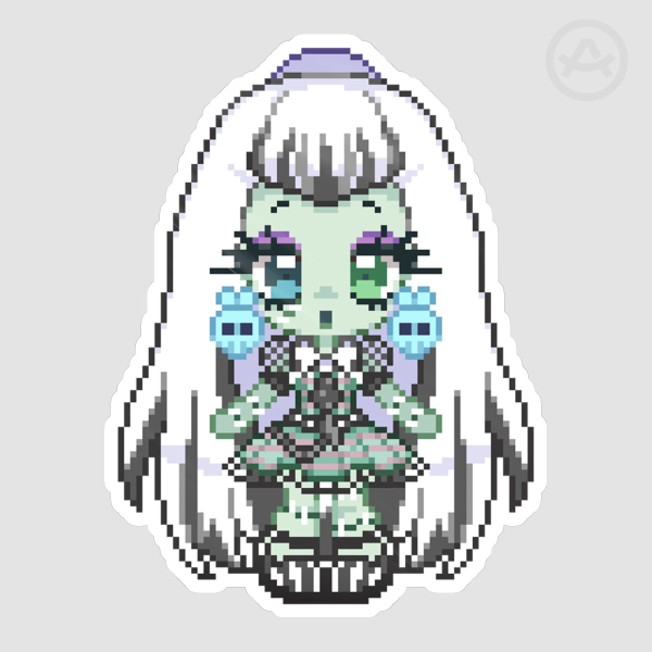 Frankie frankie Pixel art sticker