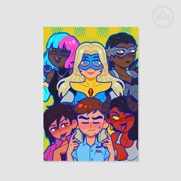 Robert & Z Team Girls Poster Print