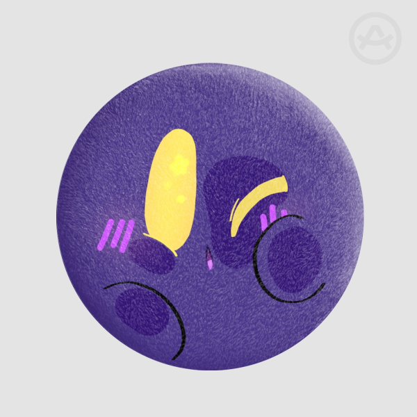 Dark Purple Plush Kirby Badge