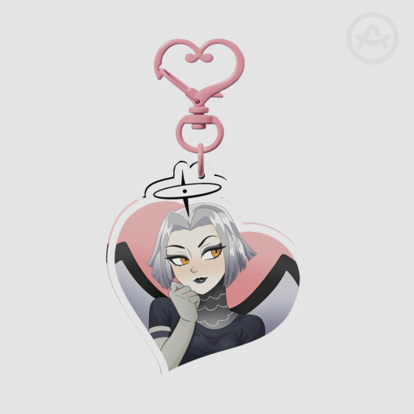Valentine's Lute Keychain