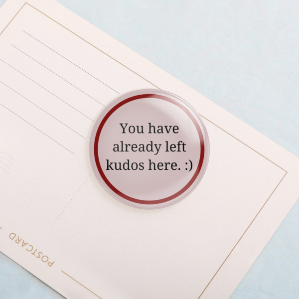 Fanfic Kudos Button Badge
