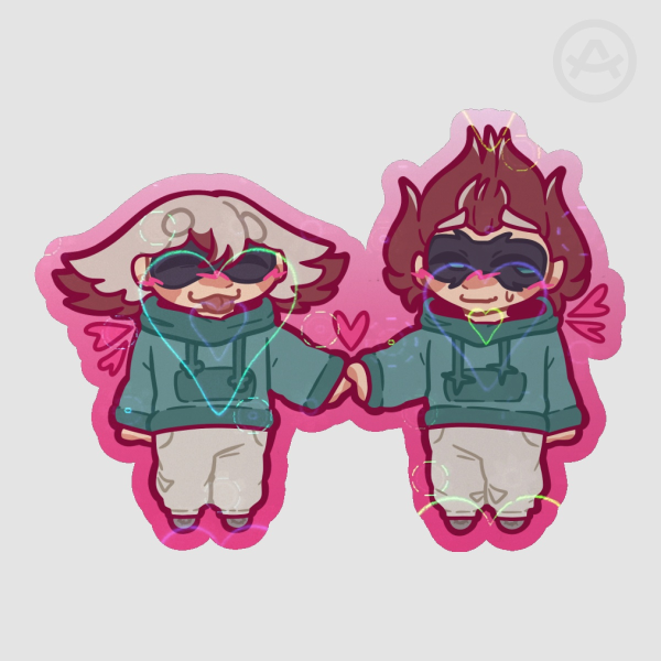 FuHii Holding Hands Sticker