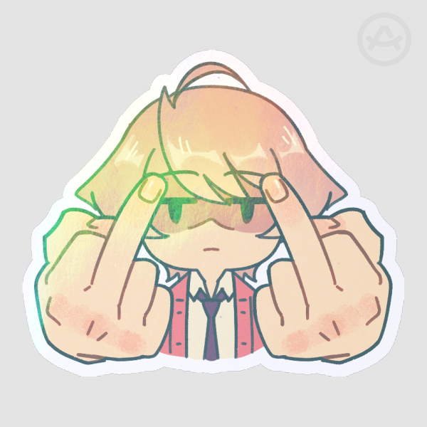 (OWH) Harumi middle finger sticker
