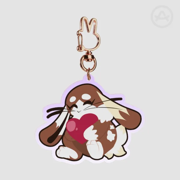 Acrylic Keychains chocolate vanilla bunny