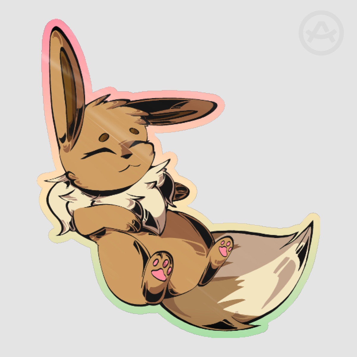 Eevee | Colored Edge Die Cut Sticker