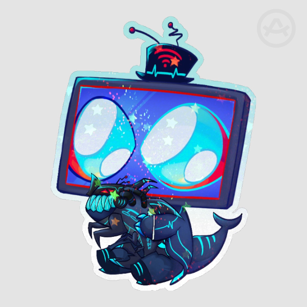 Chibi Vox Hugging Shok.wav Sticker