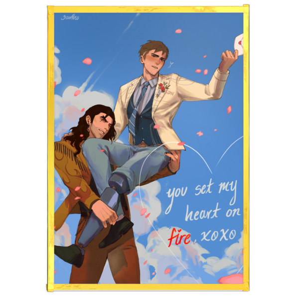 Valentines flambert, flambae, Robert  - 5.8" x8.3"(148x210mm)