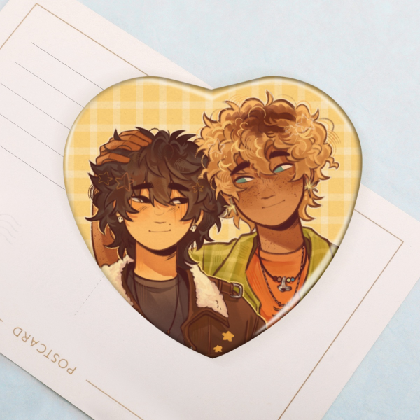 Heart Shape Solangelo Badges