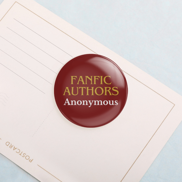 Fanfic Authors Anon. Button Badge