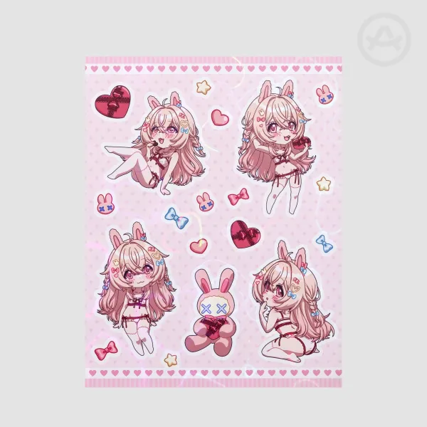 Valentine's Pippa Sticker Sheet