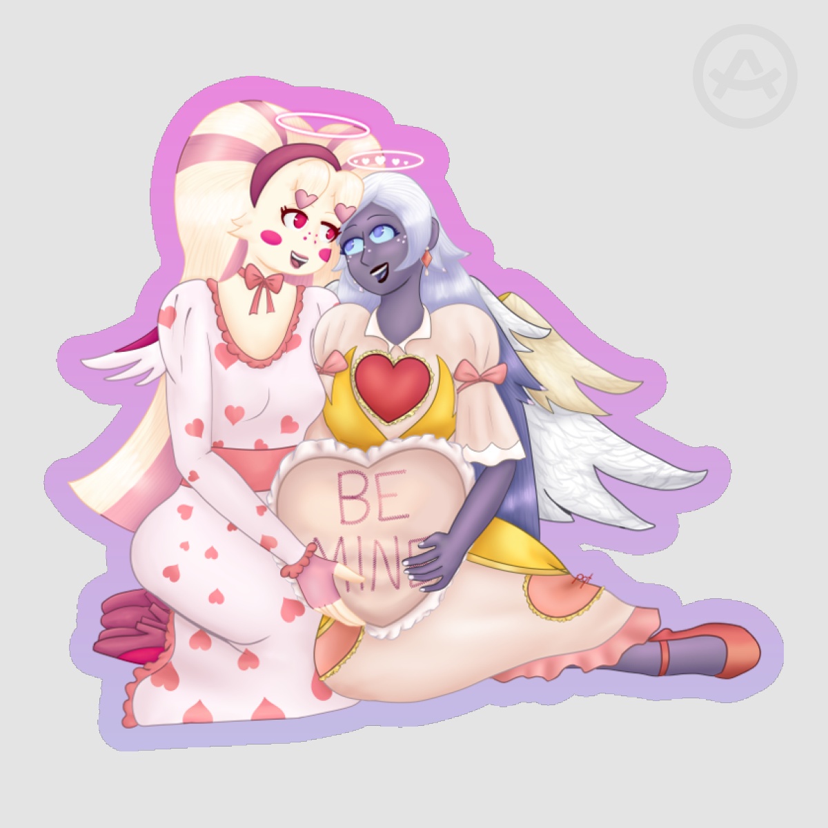 Heavenly Spider Valentines Sticker
